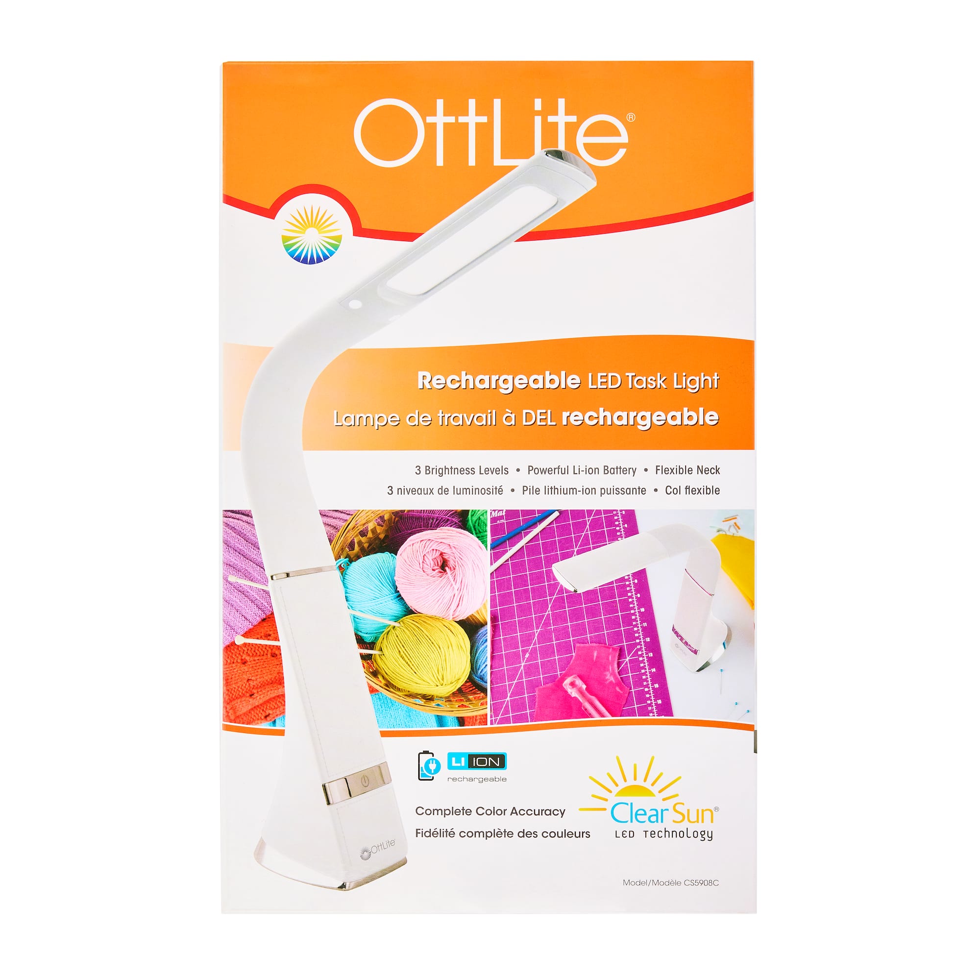 Ottlite Craft Anywhere Rechargeable LED Task Lamp